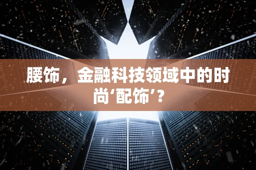 腰饰，金融科技领域中的时尚‘配饰’？