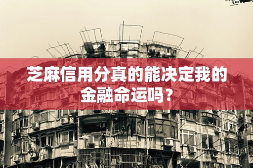芝麻信用分真的能决定我的金融命运吗？