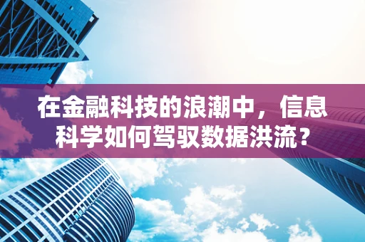 在金融科技的浪潮中，信息科学如何驾驭数据洪流？