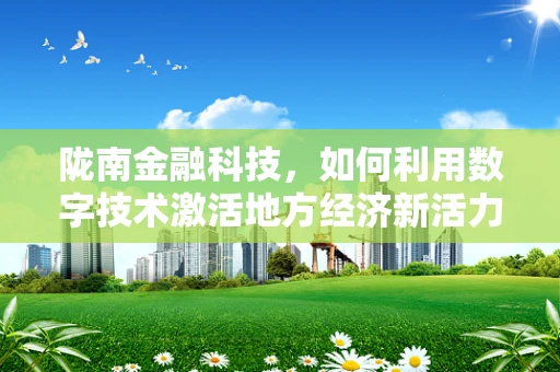 陇南金融科技，如何利用数字技术激活地方经济新活力？