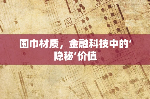围巾材质，金融科技中的‘隐秘’价值
