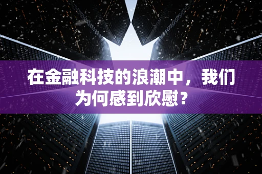 在金融科技的浪潮中，我们为何感到欣慰？