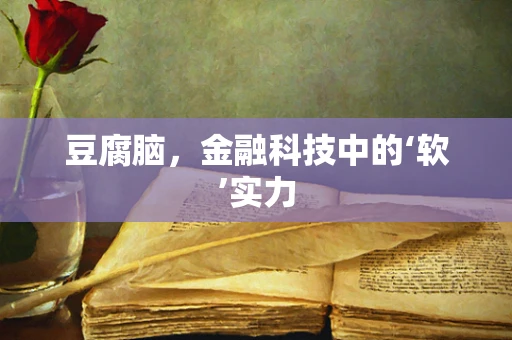豆腐脑，金融科技中的‘软’实力