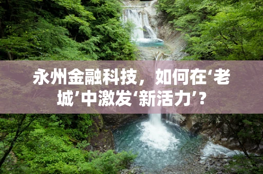 永州金融科技，如何在‘老城’中激发‘新活力’？