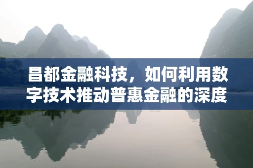 昌都金融科技，如何利用数字技术推动普惠金融的深度与广度？