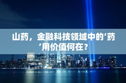 山药，金融科技领域中的‘药’用价值何在？