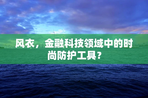 风衣，金融科技领域中的时尚防护工具？