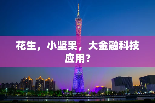 花生，小坚果，大金融科技应用？