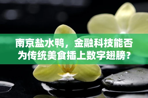 南京盐水鸭，金融科技能否为传统美食插上数字翅膀？