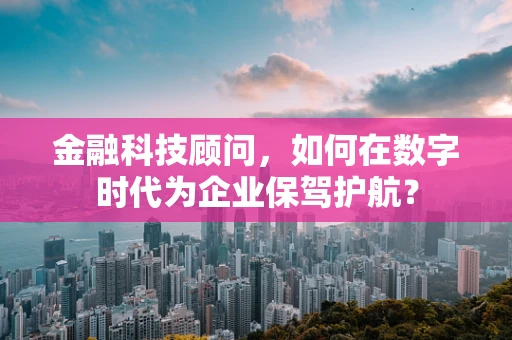 金融科技顾问，如何在数字时代为企业保驾护航？
