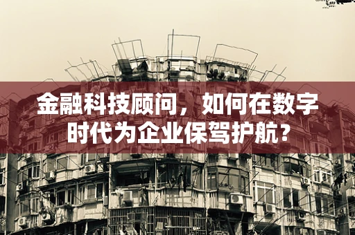 金融科技顾问，如何在数字时代为企业保驾护航？