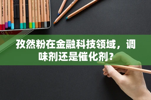 孜然粉在金融科技领域，调味剂还是催化剂？
