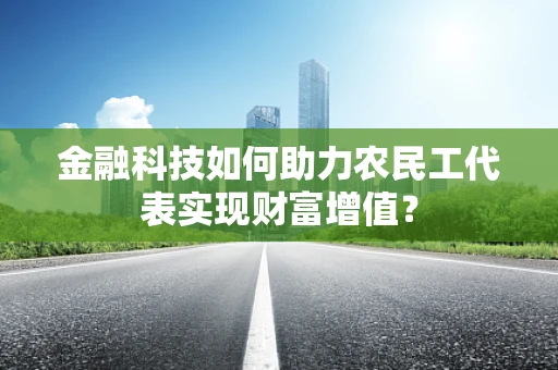 金融科技如何助力农民工代表实现财富增值？