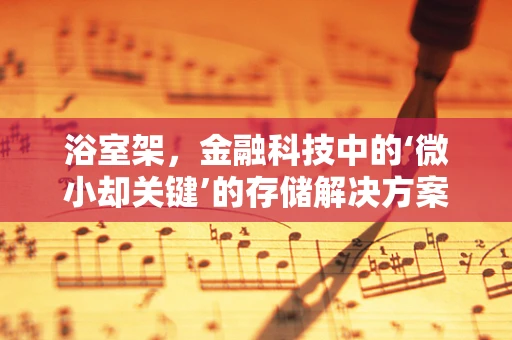 浴室架，金融科技中的‘微小却关键’的存储解决方案？