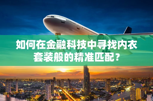 如何在金融科技中寻找内衣套装般的精准匹配？