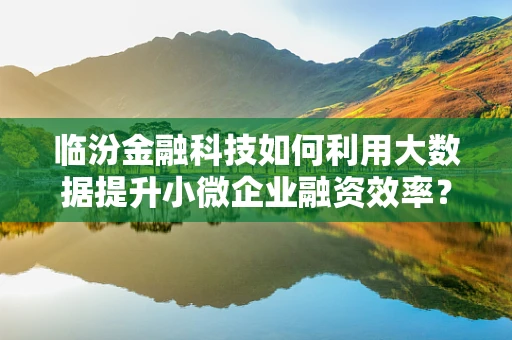 临汾金融科技如何利用大数据提升小微企业融资效率？
