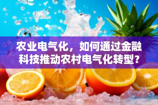 农业电气化，如何通过金融科技推动农村电气化转型？