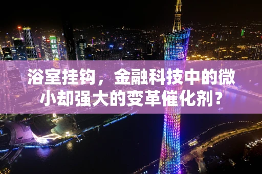 浴室挂钩，金融科技中的微小却强大的变革催化剂？