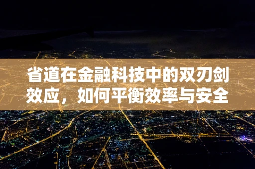 省道在金融科技中的双刃剑效应，如何平衡效率与安全？