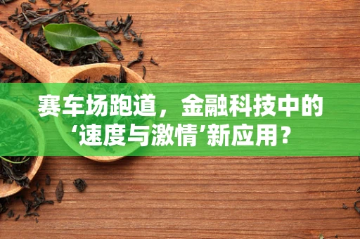 赛车场跑道，金融科技中的‘速度与激情’新应用？