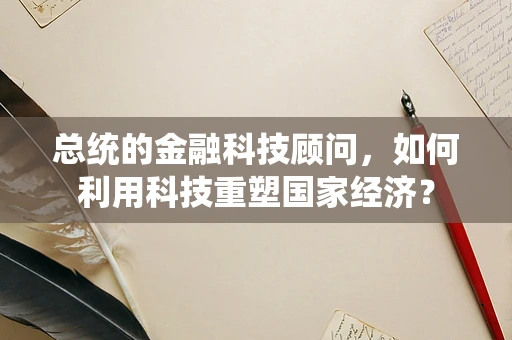 总统的金融科技顾问，如何利用科技重塑国家经济？