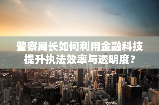 警察局长如何利用金融科技提升执法效率与透明度？