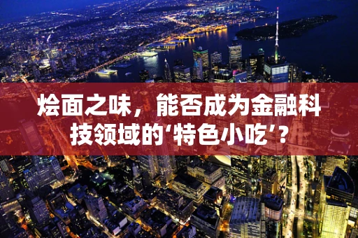 烩面之味，能否成为金融科技领域的‘特色小吃’？