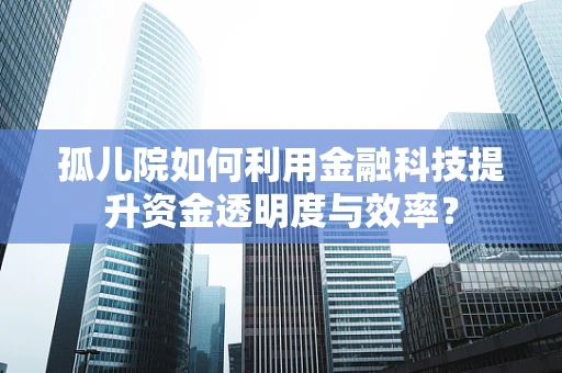 孤儿院如何利用金融科技提升资金透明度与效率？