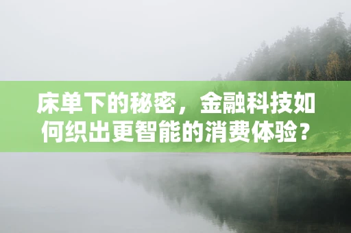 床单下的秘密，金融科技如何织出更智能的消费体验？