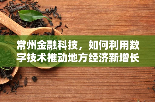 常州金融科技，如何利用数字技术推动地方经济新增长？