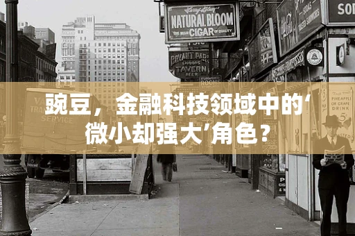 豌豆，金融科技领域中的‘微小却强大’角色？