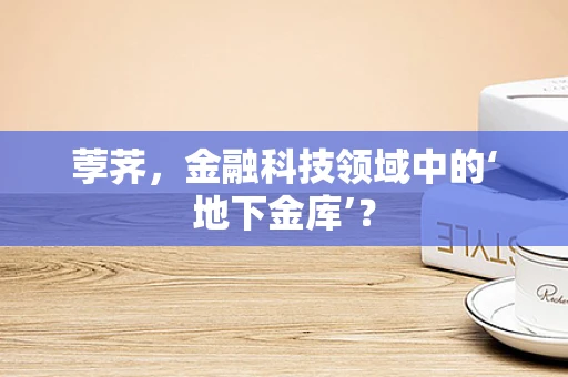 荸荠，金融科技领域中的‘地下金库’？
