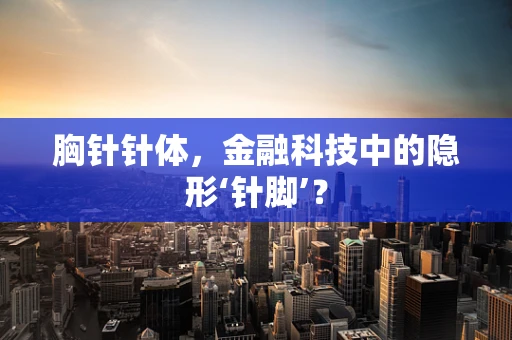 胸针针体，金融科技中的隐形‘针脚’？