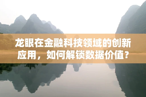 龙眼在金融科技领域的创新应用，如何解锁数据价值？