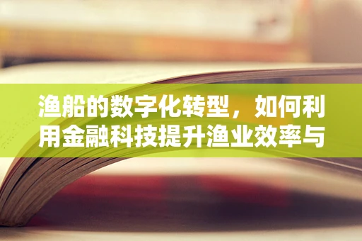 渔船的数字化转型，如何利用金融科技提升渔业效率与可持续性？