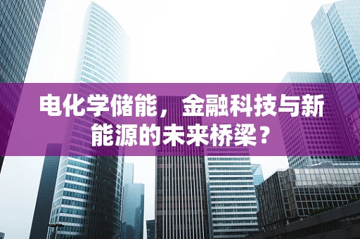 电化学储能，金融科技与新能源的未来桥梁？