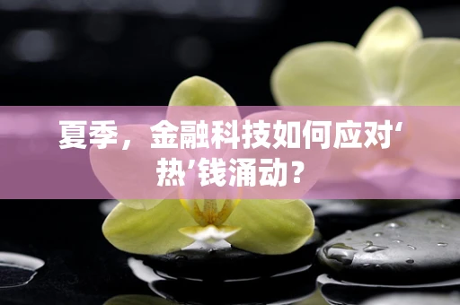 夏季，金融科技如何应对‘热’钱涌动？