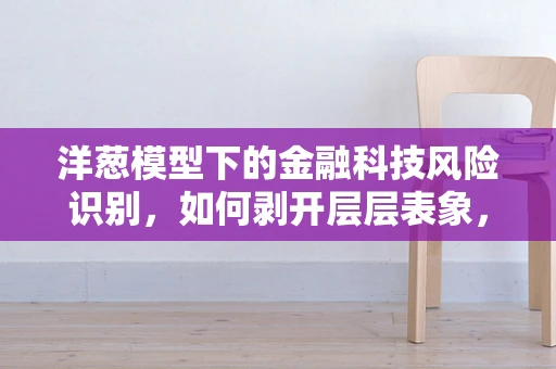 洋葱模型下的金融科技风险识别，如何剥开层层表象，直击核心？