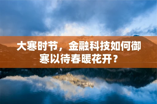 大寒时节，金融科技如何御寒以待春暖花开？