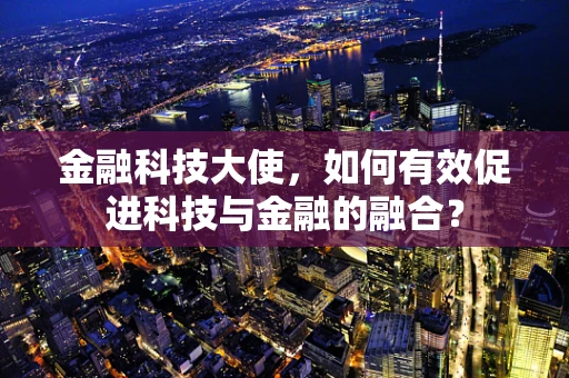 金融科技大使，如何有效促进科技与金融的融合？