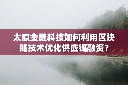 太原金融科技如何利用区块链技术优化供应链融资？