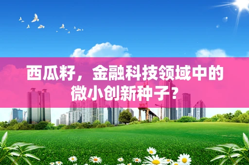 西瓜籽，金融科技领域中的微小创新种子？