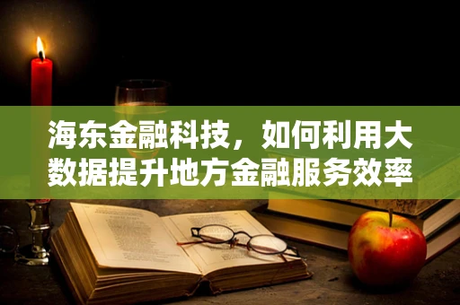 海东金融科技，如何利用大数据提升地方金融服务效率？