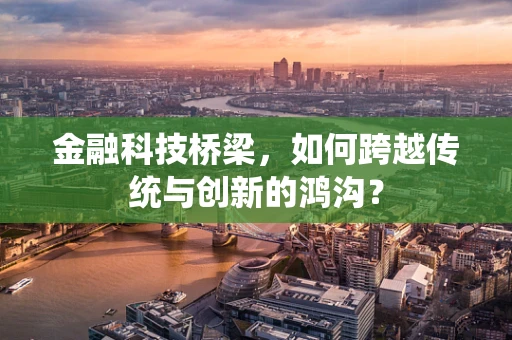 金融科技桥梁，如何跨越传统与创新的鸿沟？