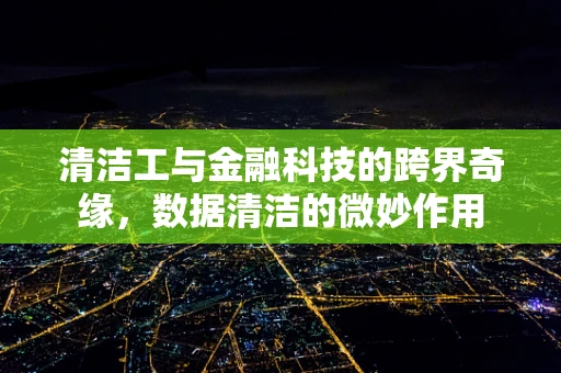 清洁工与金融科技的跨界奇缘，数据清洁的微妙作用