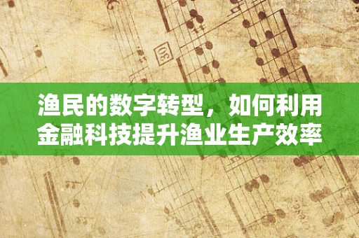 渔民的数字转型，如何利用金融科技提升渔业生产效率？