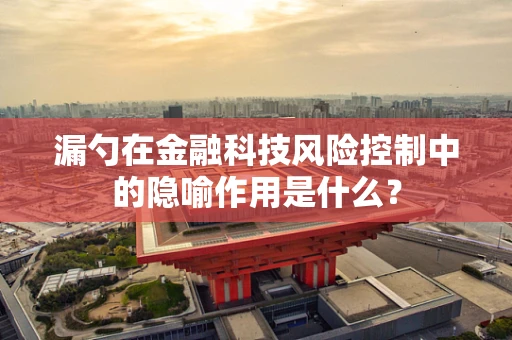 漏勺在金融科技风险控制中的隐喻作用是什么？