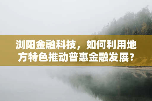 浏阳金融科技，如何利用地方特色推动普惠金融发展？