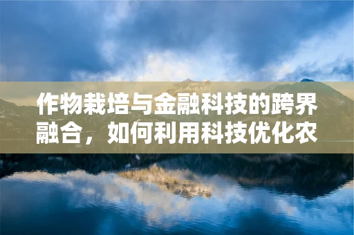 作物栽培与金融科技的跨界融合，如何利用科技优化农业投资决策？