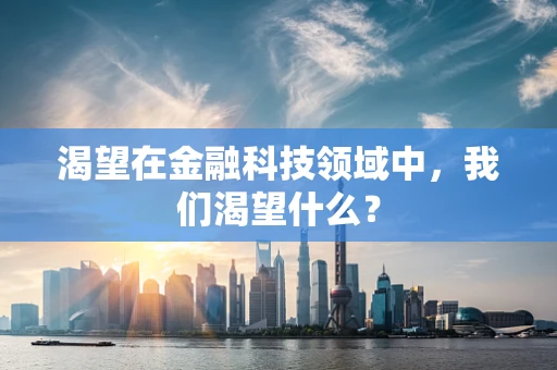 渴望在金融科技领域中，我们渴望什么？